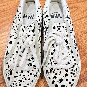 Madewell Sidewalk Sneakers with Spotted Genuine Calf Hair - Size 7.5